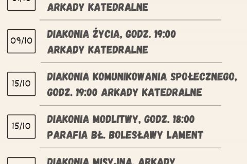 Kalendarium na październik 2025
