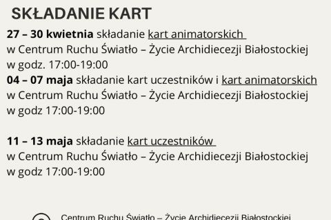 Informacja dotyczące Oaz Letnich 2026 