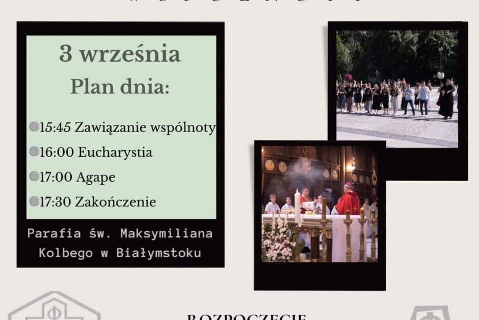 Rozpoczęcie Roku Formacyjnego i powakacyjny Dzień Wspólnoty -  3.09.23