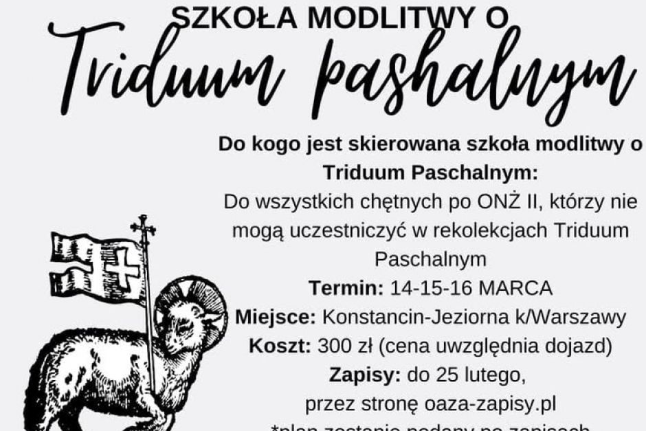 Szkoła modlitwy triduum 