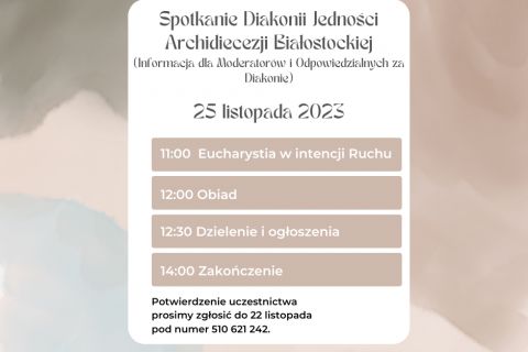 Spotkanie Diakonii Jedności (Archidiecezji Białostockiej)